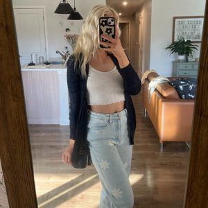 LOFT navy blue lightweight cardigan